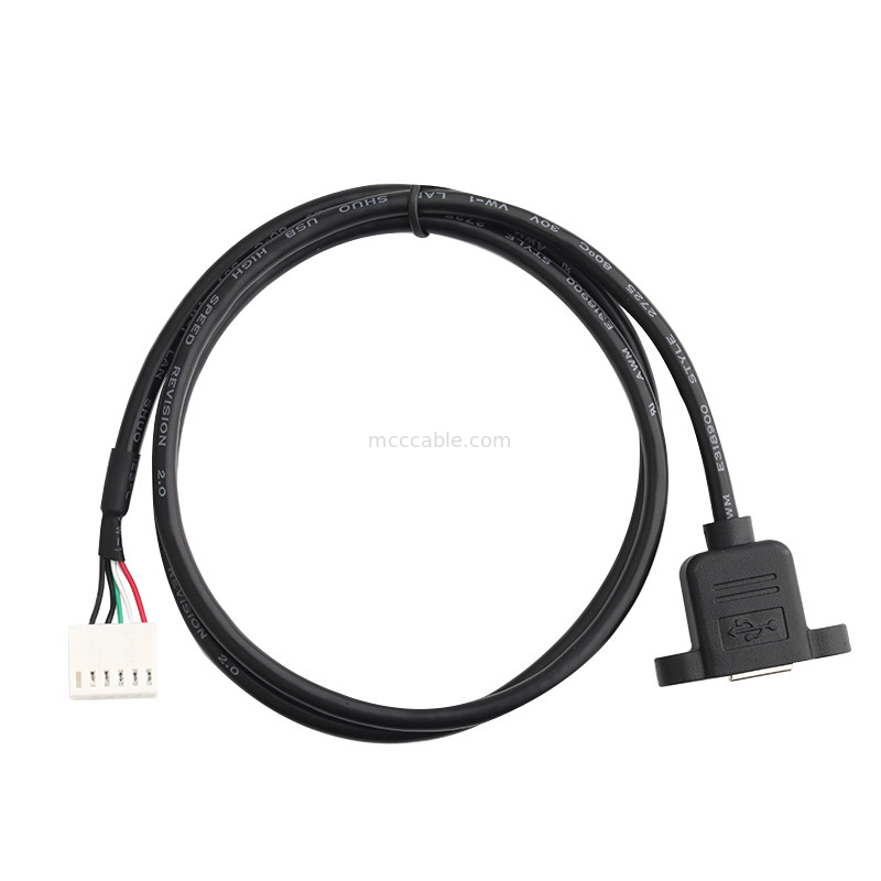 Assemblea di supporto del pannello del cavo del Usb B di Durachill del cablaggio del cavo del passo A2542ha-6p di 2.54mm