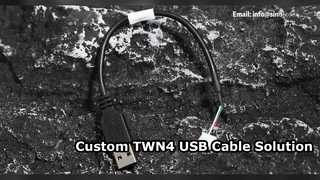 Cavo assemblato schermato USB 2.0 TWN4 personalizzato da 20 cm