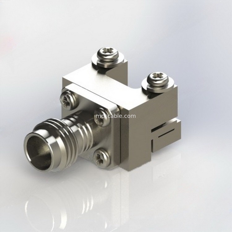 Connettore diritto coassiale del PWB rf del supporto del bordo di millimetro Solderless del connettore 1,85 della paratia rf