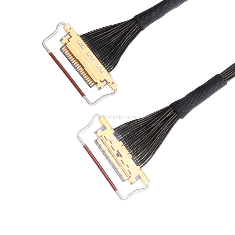 Tipo accoppiamento orizzontale connettore micro-coassiale del passo 20453-220t-03 dell'assemblaggio cavi 0.5mm dell'OEM Lvds