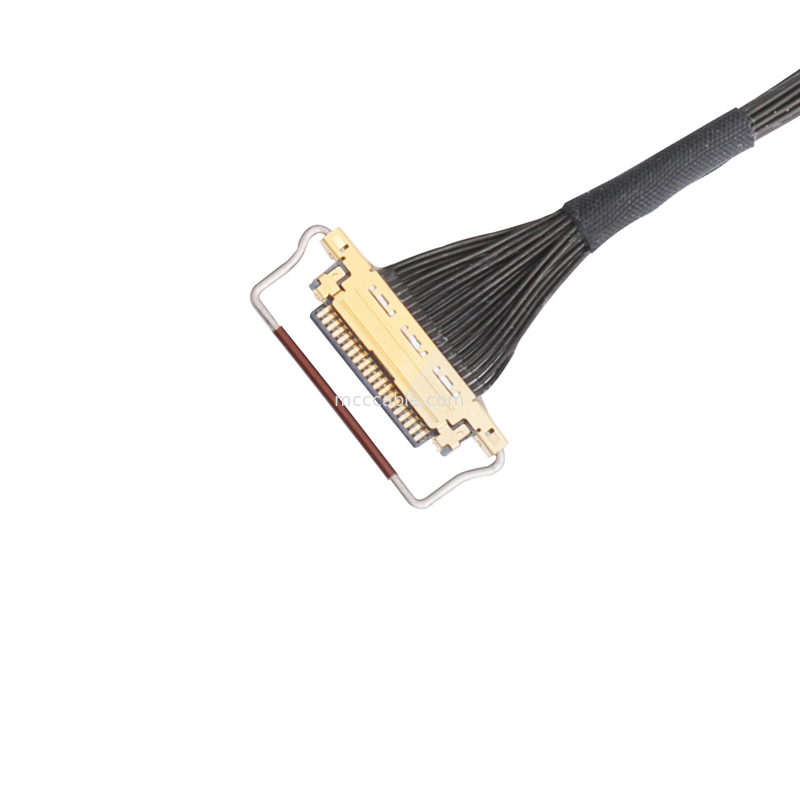 Tipo accoppiamento orizzontale connettore micro-coassiale del passo 20453-220t-03 dell'assemblaggio cavi 0.5mm dell'OEM Lvds