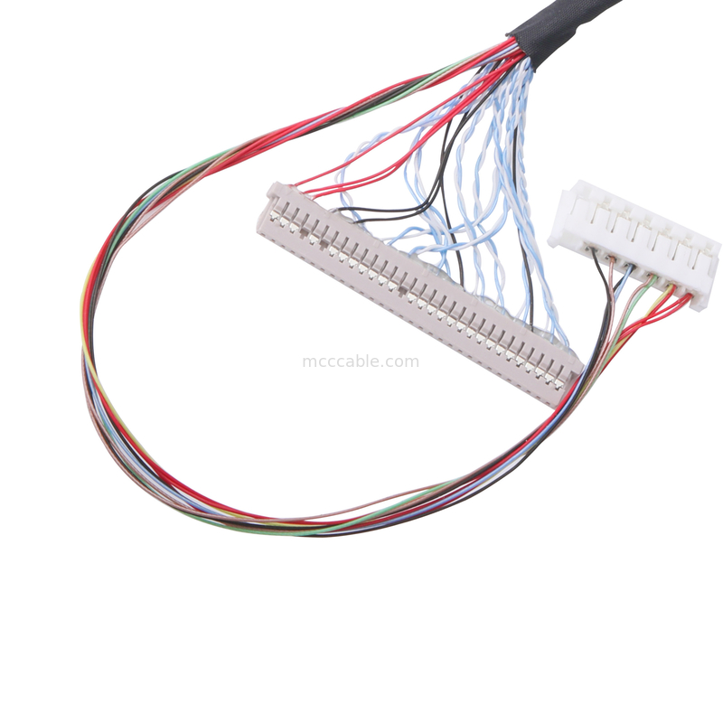 Tipo accoppiamento orizzontale connettore micro-coassiale del cavo dei lvds dell'affissione a cristalli liquidi del passo di Pin Lvds Cable Assembly 0.5mm di abitudine 40