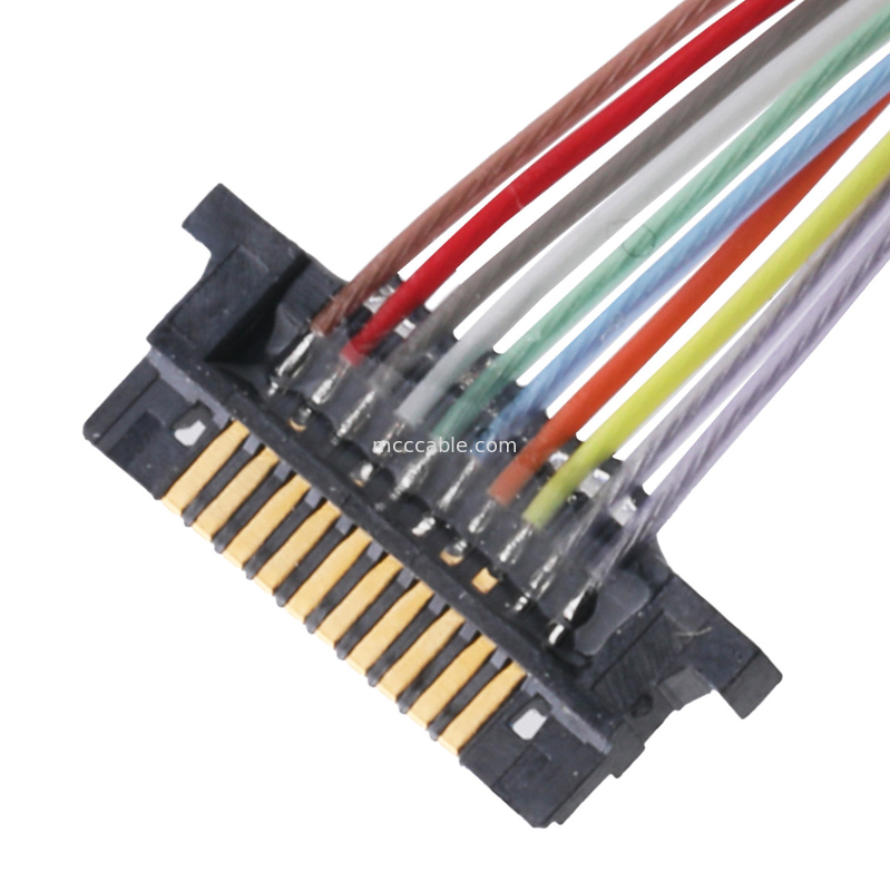 Connettore di cavo coassiale di Lvds per il Pin del passo 10 del monitor DW-5 20598-010T-02 0.5mm dell'affissione a cristalli liquidi