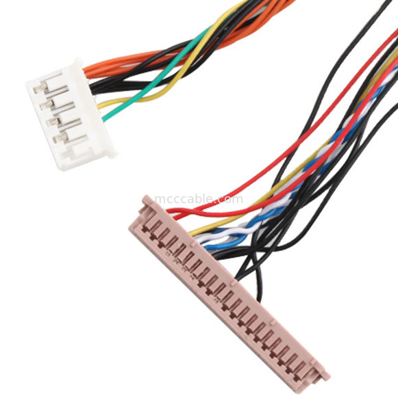 Assemblaggio cavi 20453-230T dell'affissione a cristalli liquidi di ISO14001 Lvds a PH2.0 PHR-6P 1255H-2