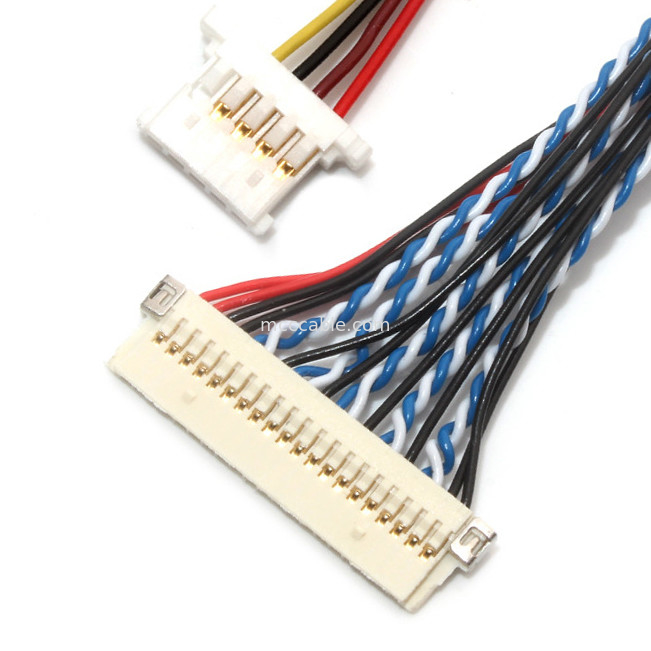 Passo Df19 del contatto dell'assemblaggio cavi 1.0mm 1.25mm di Pin LVDS di  30 a Df14