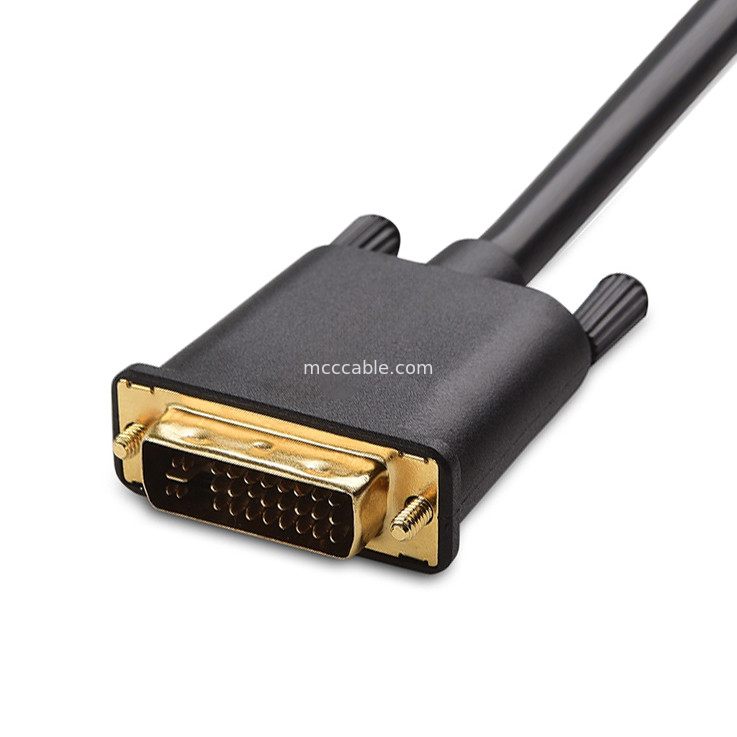 RoHS DVI-I 24+5 Pin To VGA Cable LVDS LCD Assembly Connector OEM / ODM