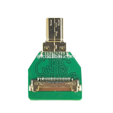 Adaptatori per connettori MIPI OEM ODM Adaptatore per cavi HDMI Micro testa dritta HDMI-D-180° a 20454-220-02 20455 20453