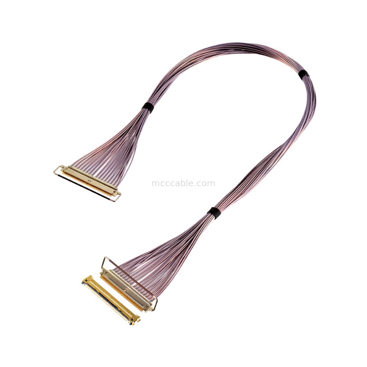 64 Gbps PAM4 81863-100B-01 50P 0,4 mm Pitch Tipo di accoppiamento orizzontale Micro-coassiale Assemblaggio del cavo OEM/ODM