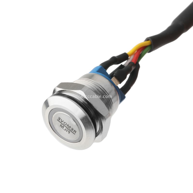 PUSHBUTTON LED BIANCO M12 IP65/IP67 a HSG maschio 43025-0400 passo 3,0 mm MX attivatore di interruttore di alimentazione