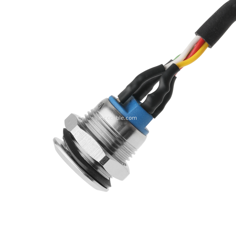 PUSHBUTTON LED BIANCO M12 IP65/IP67 a HSG maschio 43025-0400 passo 3,0 mm MX attivatore di interruttore di alimentazione