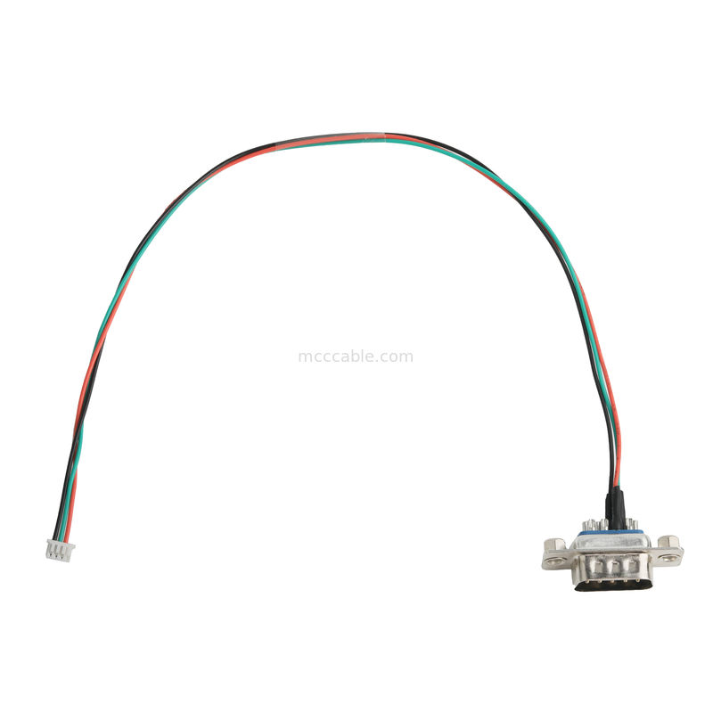 DB 9P LVDS Assemblaggio di cavi D-SUB-9P Maschio saldatore a MX1.25mm 4Pin Wire Connector OEM / ODM
