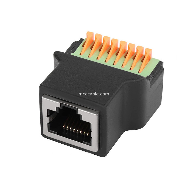 Protocollo RJ45 a 8Pin Core Terminal di connessione rapida senza saldatura femminile 8P8C Crystal Head Network, con filo