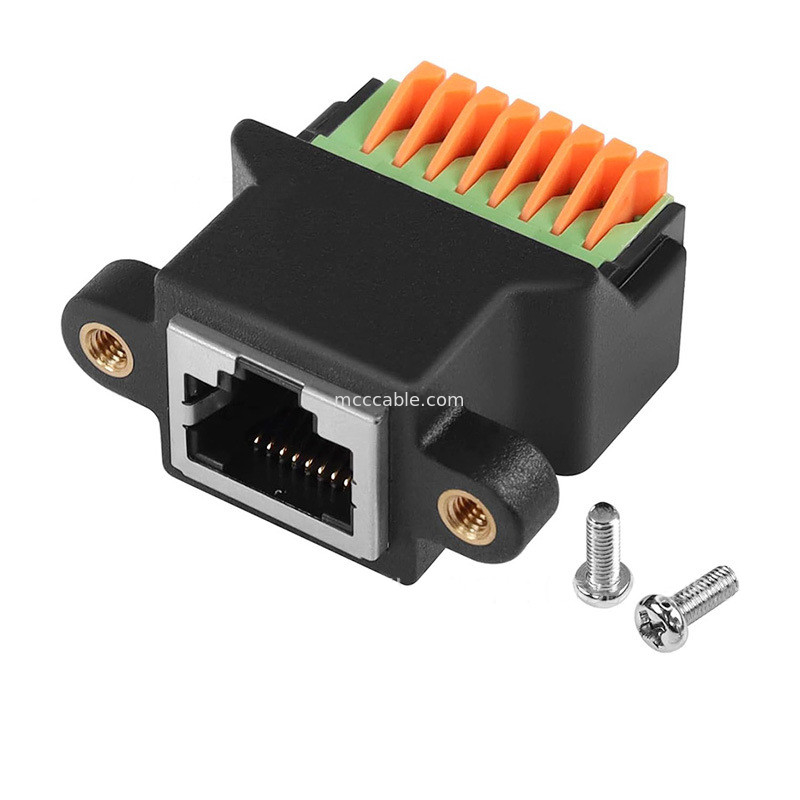 Protocollo RJ45 a 8Pin Core Terminal di connessione rapida senza saldatura femminile 8P8C Crystal Head Network, con filo