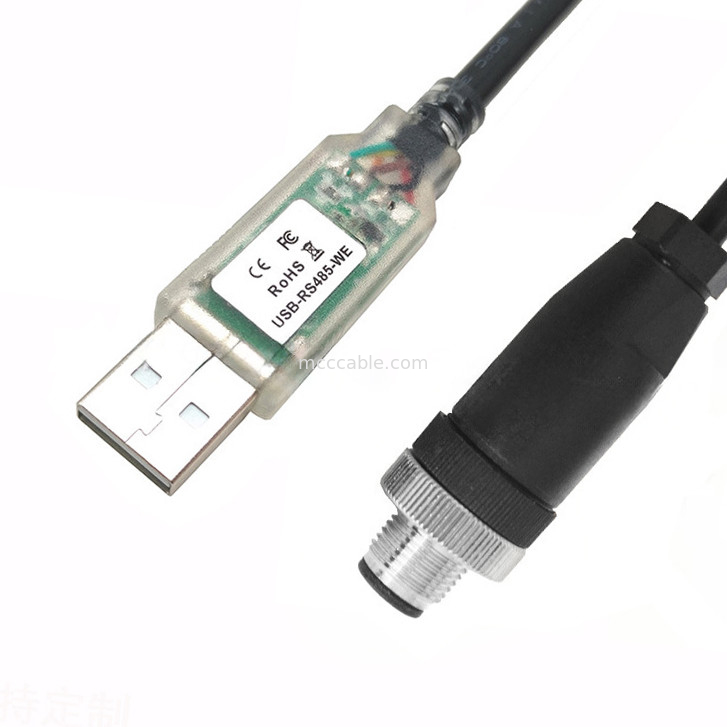 USB-A a RS485-M12 M8 connettore impermeabile per macchine utensili CNC