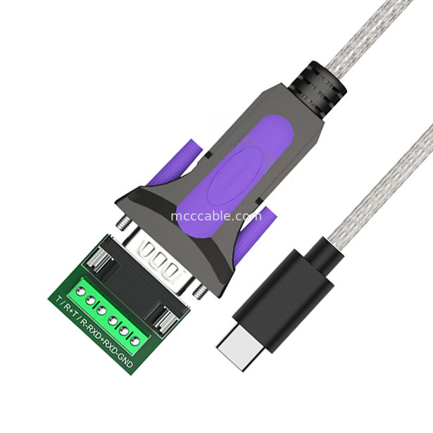 Cavo personalizzato di grado industriale per il TYPE-C per il connettore CONN RS485-DB9/RS422-DB9 B DB9 maschio