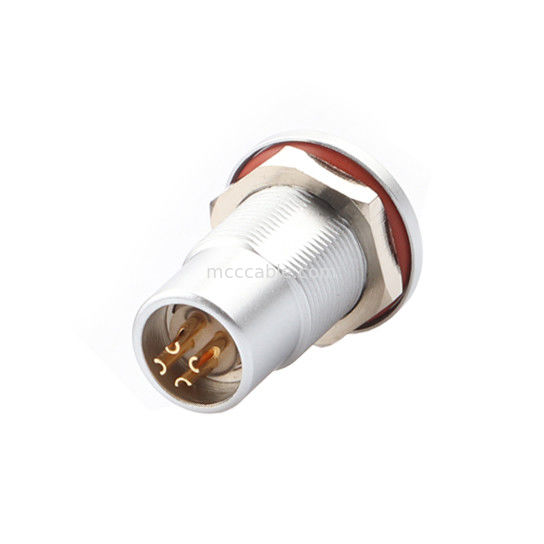 Connettore a prova d'acqua circolare Serie B Z7 4P Femminile Sottile a vuoto sigillato a prova d'acqua, Noce di presa fissa IP68