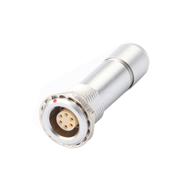 Collettore circolare impermeabile industriale serie B Z10 6P femminile per cabli interni universali a doppia nocciolina per fissare il cavo