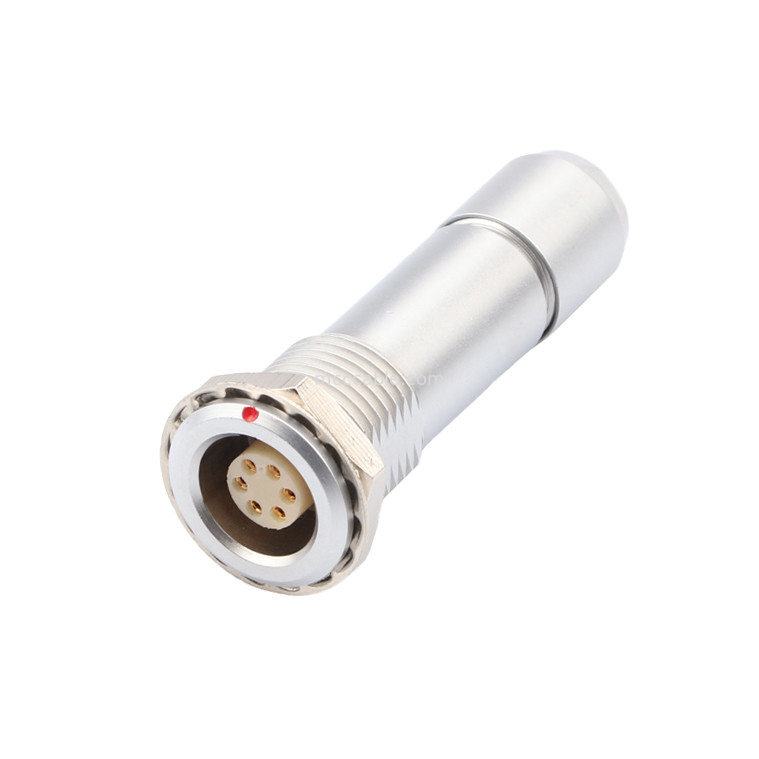 Collettore circolare impermeabile industriale serie B Z10 6P femminile per cabli interni universali a doppia nocciolina per fissare il cavo