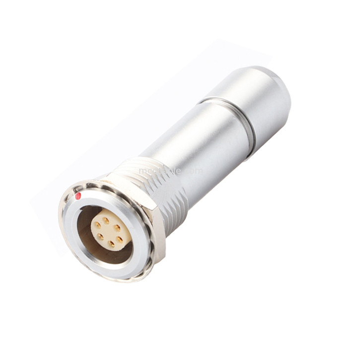 Collettore circolare impermeabile industriale serie B Z10 6P femminile per cabli interni universali a doppia nocciolina per fissare il cavo