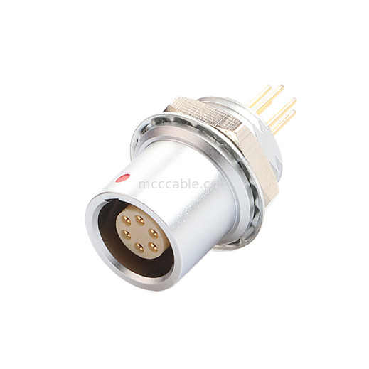 Collegatore a blocco automatico a spinta-tiraggio Controllo industriale circolare Serie B Z6 Collegatore a 6 pin Sensore di segnale da femmina a 6 pin