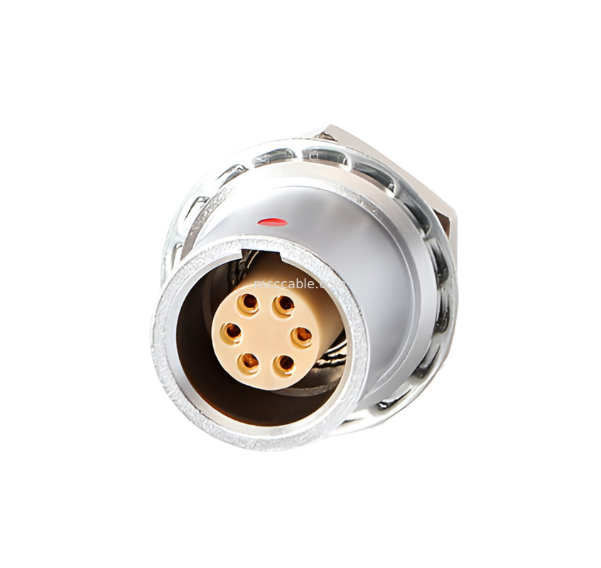Collegatore a blocco automatico a spinta-tiraggio Controllo industriale circolare Serie B Z6 Collegatore a 6 pin Sensore di segnale da femmina a 6 pin