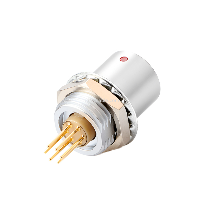 Collegatore a blocco automatico a spinta-tiraggio Controllo industriale circolare Serie B Z6 Collegatore a 6 pin Sensore di segnale da femmina a 6 pin