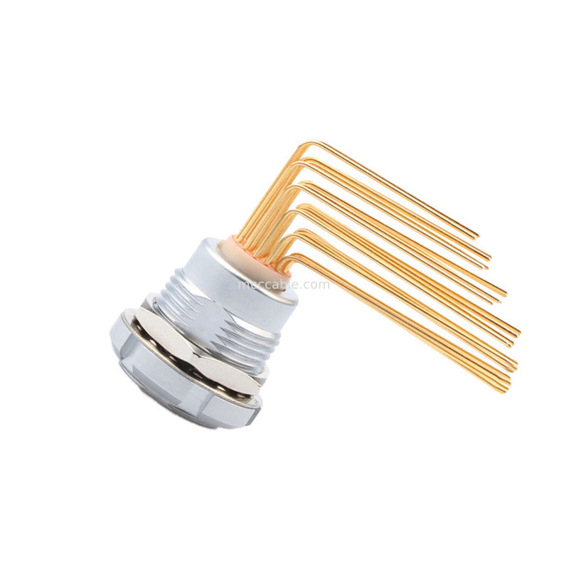 Connettore a prova d'acqua circolare Z2 26Pin doppio dadi 90° angolo pin core interno ed esterno dadi presa fissa