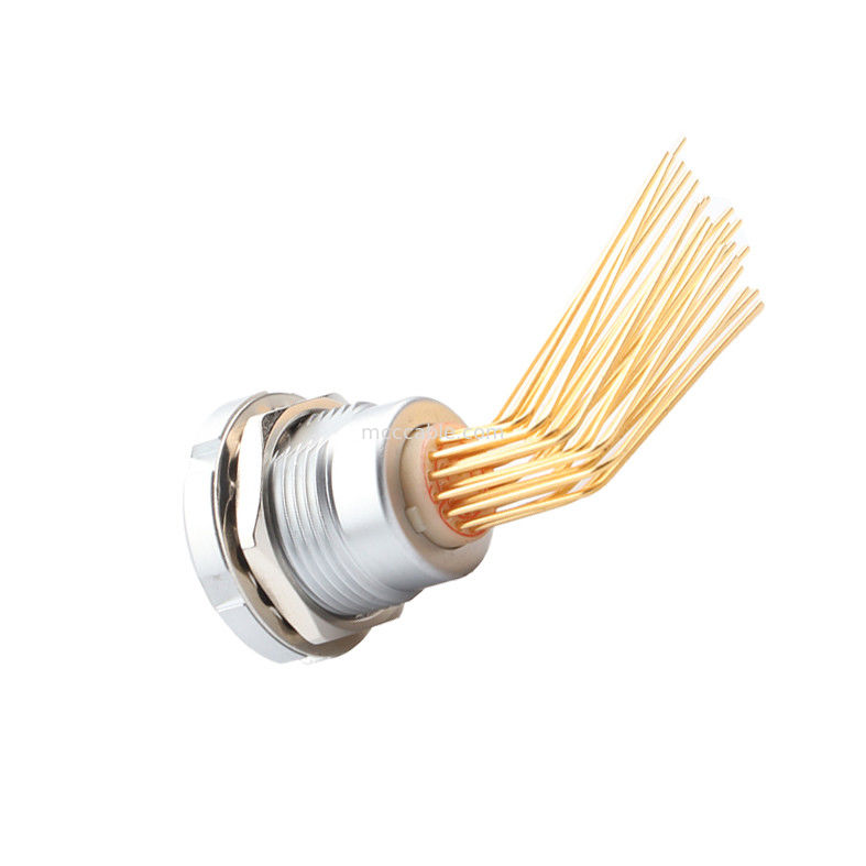 Connettore a prova d'acqua circolare Z2 26Pin doppio dadi 90° angolo pin core interno ed esterno dadi presa fissa