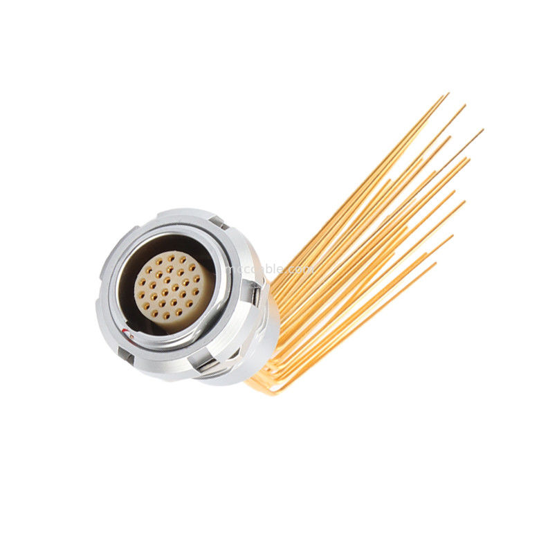 Connettore a prova d'acqua circolare Z2 26Pin doppio dadi 90° angolo pin core interno ed esterno dadi presa fissa