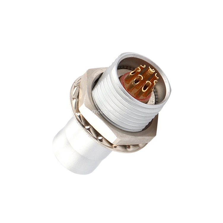 Push-pull auto bloccaggio T2 8Pin pannello di connettore circolare spina fissa senza dispositivo di bloccaggio soluzione industriale