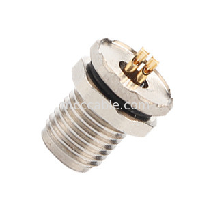 Collegamento impermeabile circolare industriale M5 Codice-A 4Pin Pannello Flange PCB presa femminile IP67