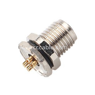 Collegamento impermeabile circolare industriale M5 Codice-A 4Pin Pannello Flange PCB presa femminile IP67
