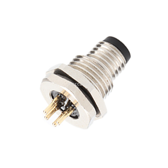 Connessione a circuito circolare della serie finale M8 4Pin Socket del pannello di connessione Flanch del pannello di connessione maschile, presa di PCB, impermeabile IP67