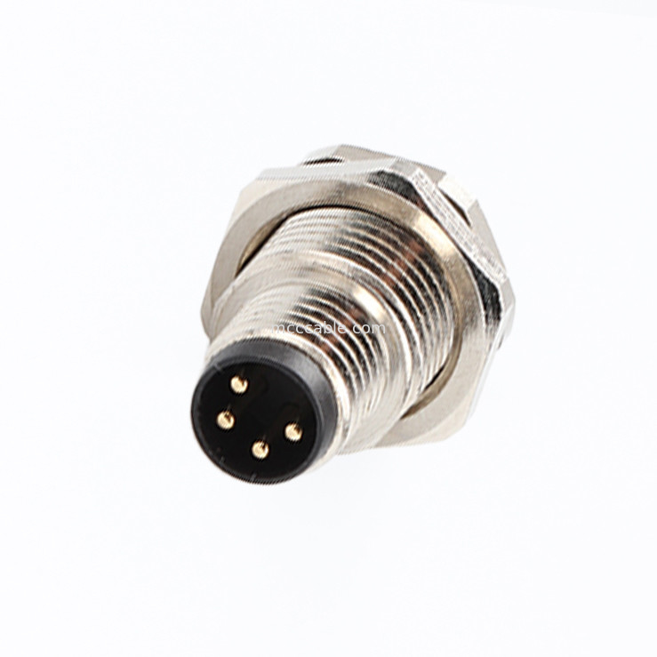 Connessione a circuito circolare della serie finale M8 4Pin Socket del pannello di connessione Flanch del pannello di connessione maschile, presa di PCB, impermeabile IP67