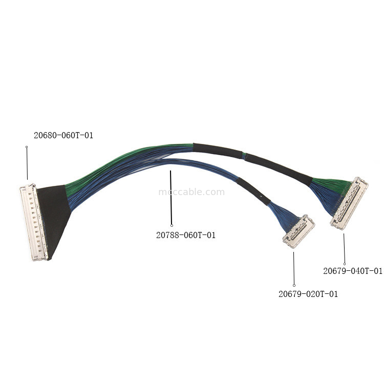 60 PIN Cable Micro Coaxial EMI Shielding Cable 20788 060T 01 lvds edp Cable
