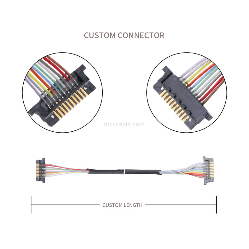 Connettore di cavo coassiale di Lvds per il Pin del passo 10 del monitor DW-5 20598-010T-02 0.5mm dell'affissione a cristalli liquidi