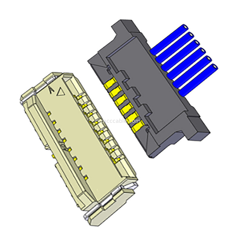 Connettore di cavo coassiale di Lvds per il Pin del passo 10 del monitor DW-5 20598-010T-02 0.5mm dell'affissione a cristalli liquidi