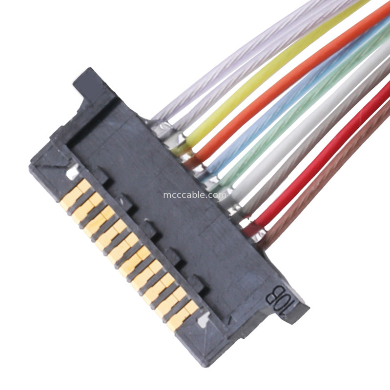 Connettore di cavo coassiale di Lvds per il Pin del passo 10 del monitor DW-5 20598-010T-02 0.5mm dell'affissione a cristalli liquidi