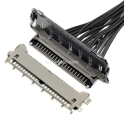 il connettore dei lvds scrive 40 a tipo accoppiamento di orizzontale del connettore 20977-040T 040E 01 dei lvds del perno il connettore Micro-coassiale