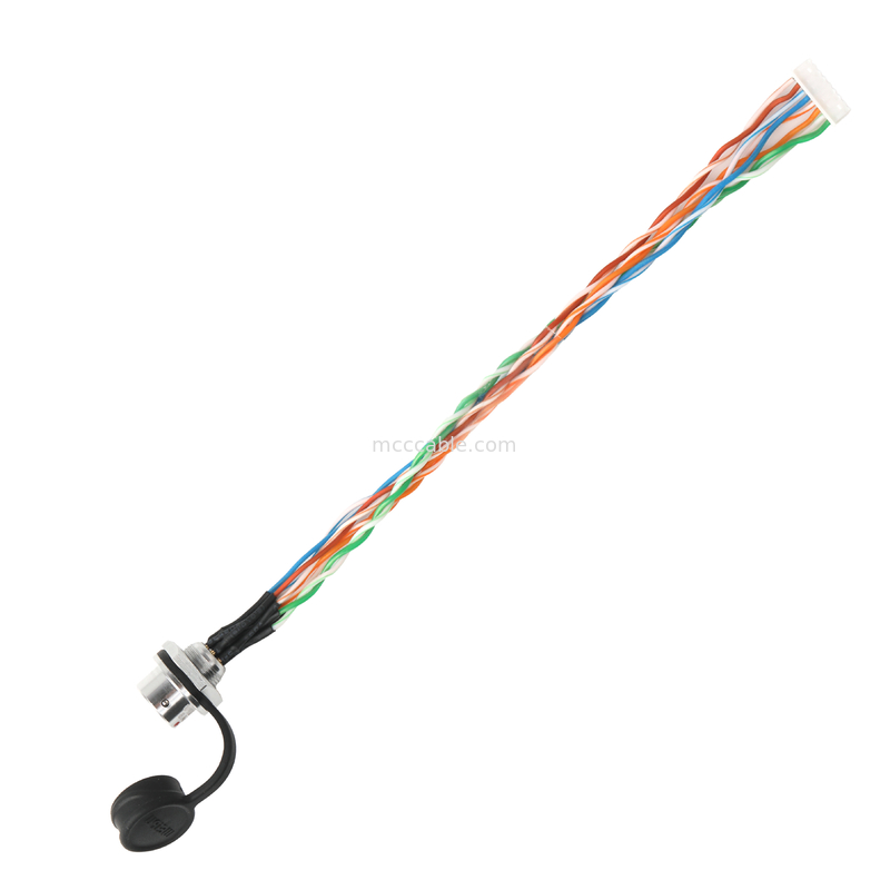 IP67 connettore circolare a 8 pin impermeabile SA812/S8S con cavo CAT5e per sistemi di telecamere