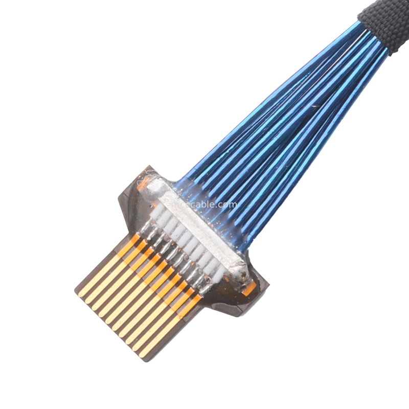 Cavo Micro Coassiale 36AWG – Impedenza 50Ω – Da FPC 10-Pin a FPC 10-Pin – UL1354
