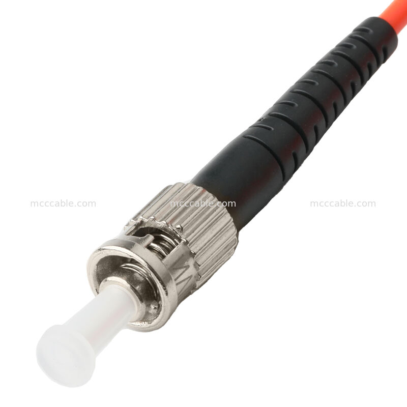 ST/PC Duplex Fiber Optic Patch Cable - MM 62.5/125 PVC Orange Jacket
