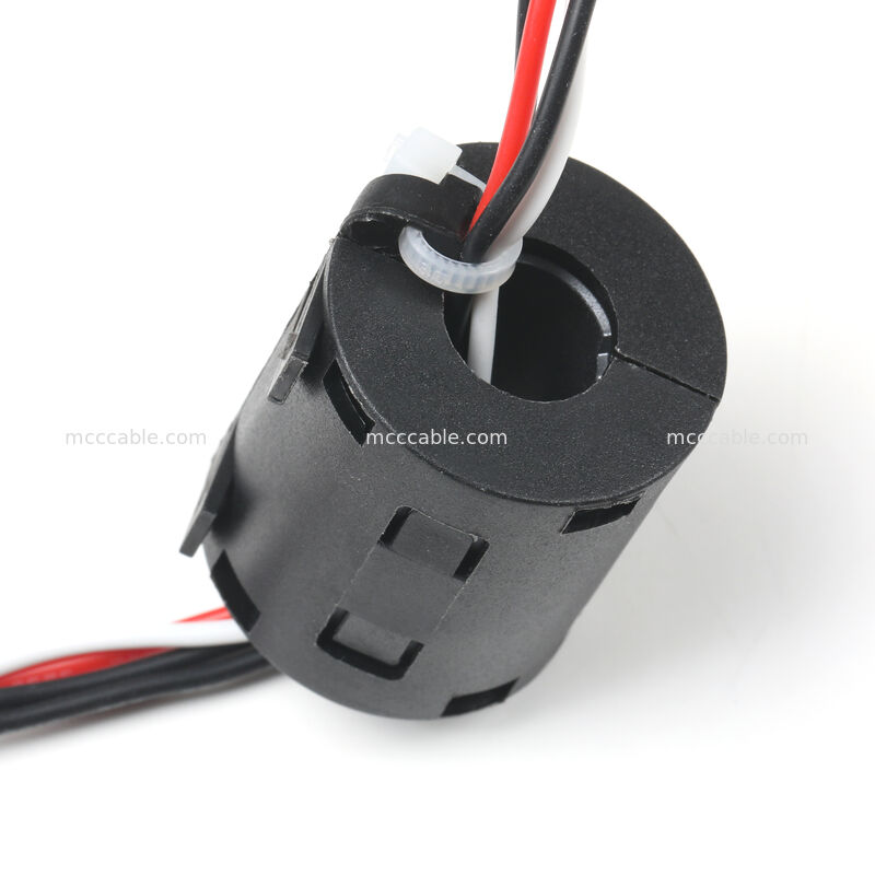 6.3mm Femminile Blade Terminal Power Wiring Harness con nucleo di ferrite UL3239