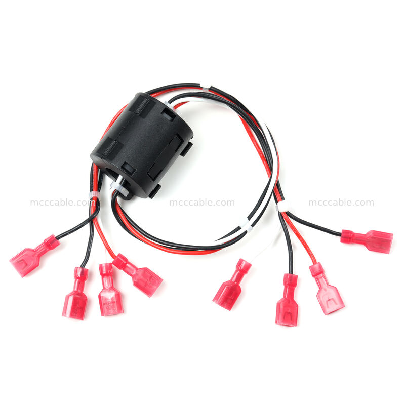 6.3mm Femminile Blade Terminal Power Wiring Harness con nucleo di ferrite UL3239