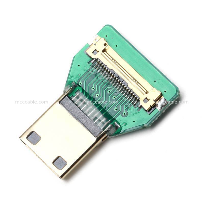 Assemblaggio di cavi micro coassiali micro HDMI a mini HDMI per sistemi di visualizzazione incorporati