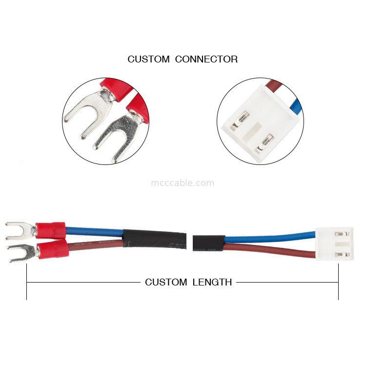cablaggio su ordinazione JST VHR-3N del passo di 3.96mm SVL1.25-3.5 al cavo del connettore di perno dei lvds 2