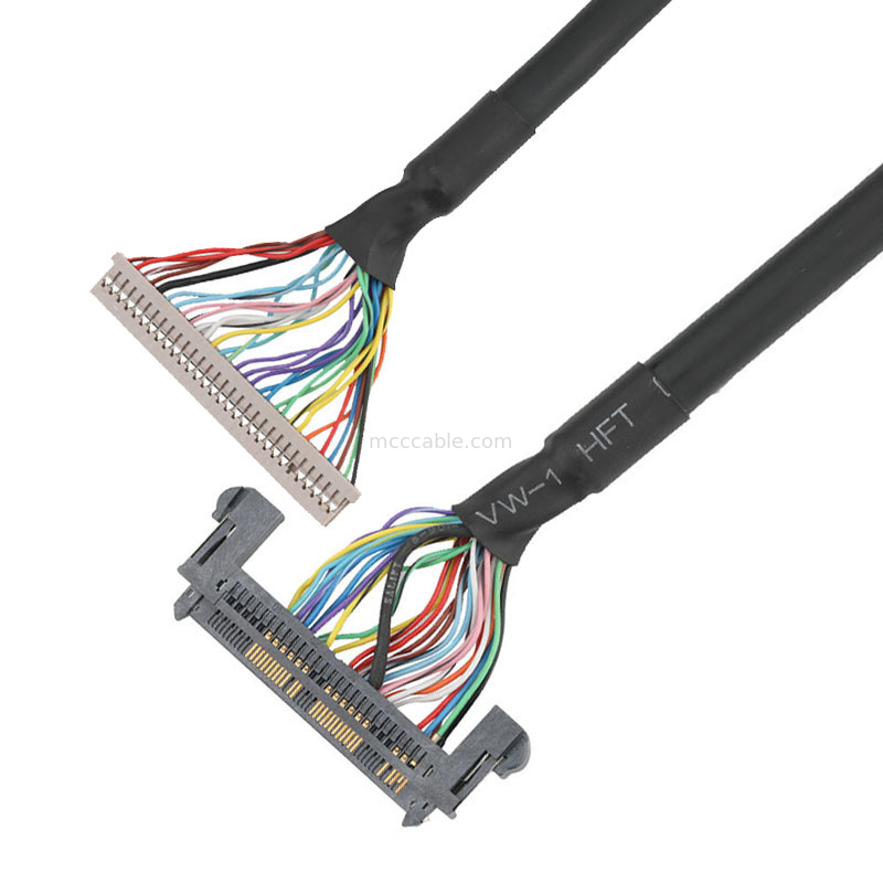 ORE 1.25mm DF14-30S-1.25C all'assemblaggio cavi dell'EDP di JAE 0.5mm FI-RE51HL LVDS